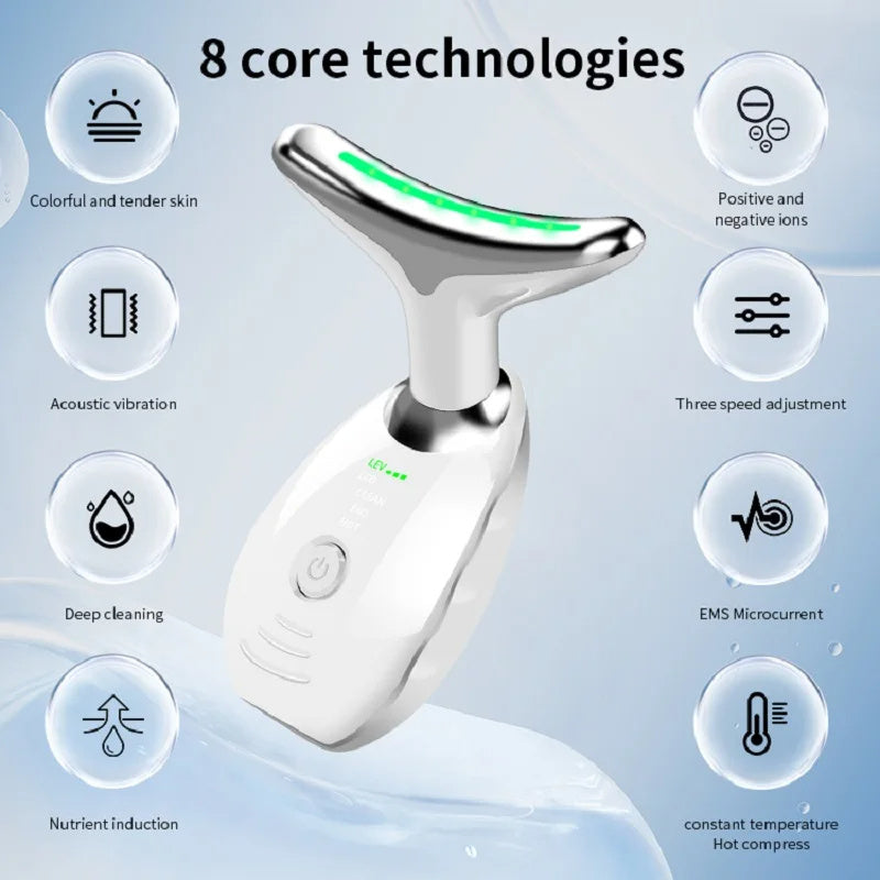 LED Neck & Face Lift: Anti-Wrinkle Massager