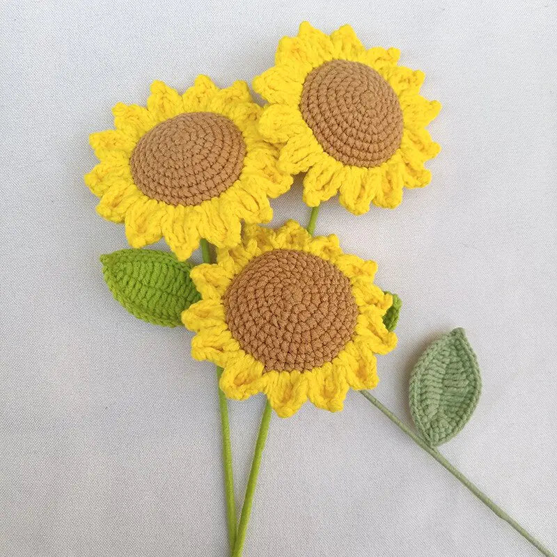 Handmade Crochet Sunflower For Home Decor