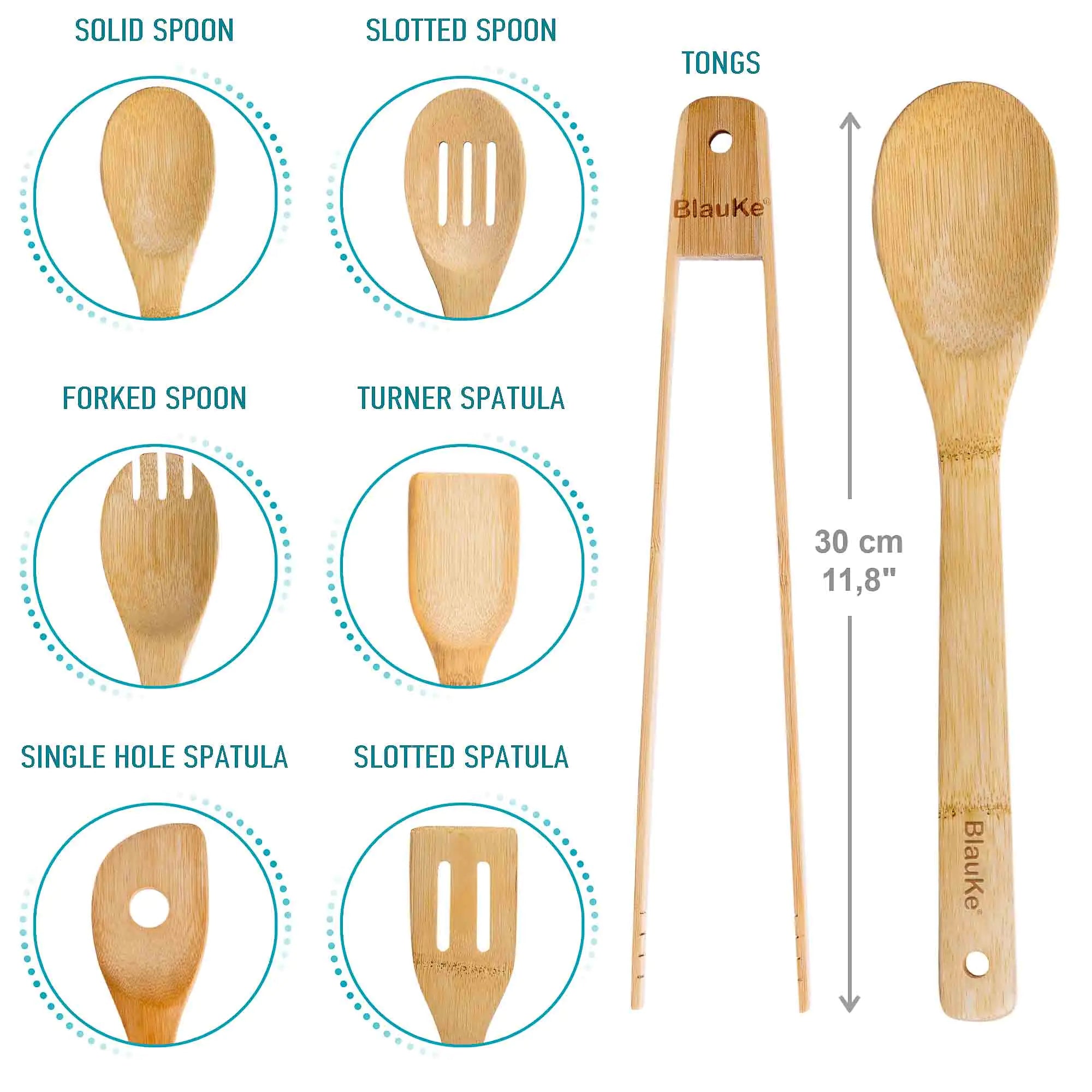 Wooden Spoons for Cooking 7-Pack